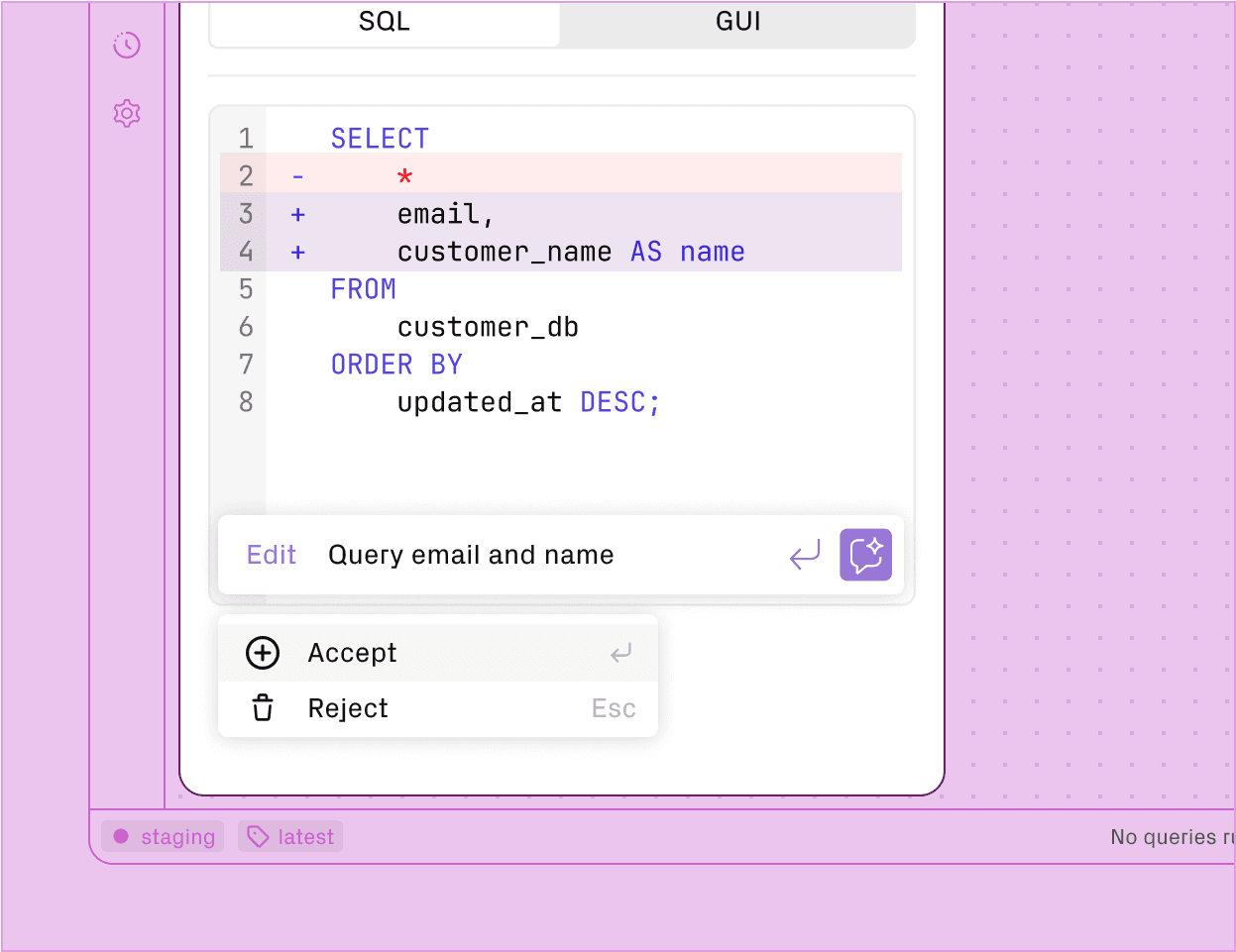 Retool product showing skip the UI headaches